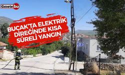 Bucak’ta Elektrik Direğinde Kısa Süreli Yangın