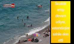 (ANTALYA) Antalya'da sıcaklık artışı devam ediyor: Vatandaşlar sahile akın etti