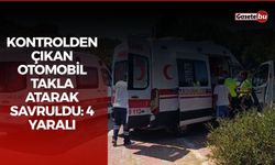 Kontrolden çıkan otomobil takla atarak savruldu: 4 yaralı