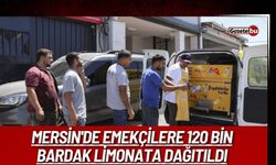 Mersin'de emekçilere 120 bin bardak limonata dağıtıldı