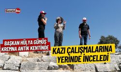 Başkan Hülya Gümüş Kremna Antik Kentinde Kazı Çalışmalarına yerinde inceledi