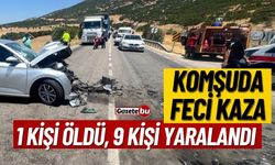 Isparta'da 2 Otomobilin Çarpıştığı Kazada 1 Kişi Öldü, 9 Kişi Yaralandı