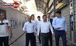Vali Masatlı, Tarihi Uzun Çarşı’daki çalışmaları inceledi
