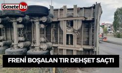Freni boşalan tır dehşet saçtı