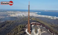Çanakkale’de yaşanan orman yangınında yanan yerler dron ile görüntülendi