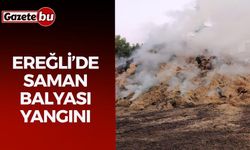 Ereğli’de saman balyası yangını