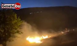 Anız yangını bahçeye sıçradı