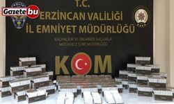 Erzincan’da 990 paket içi tütün doldurulmuş makaron ele geçirildi