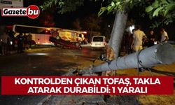 Kontrolden çıkan Tofaş, takla atarak durabildi: 1 yaralı