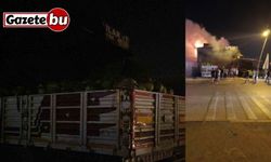Şofbenden çıkan yangında alevler iş yerini sardı