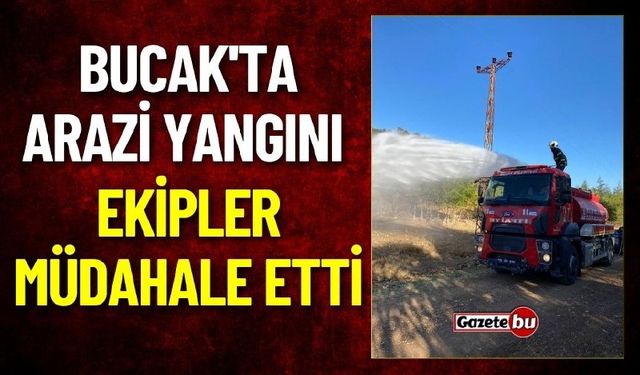 Bucak'ta Arazi Yangını Ekipler Müdahale Etti