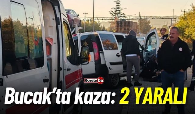 Bucak'ta Otomobil Kaza Yaptı : 2 Yaralı