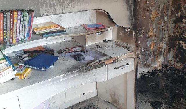 Arsuz'da çıkan ev yangını söndürüldü