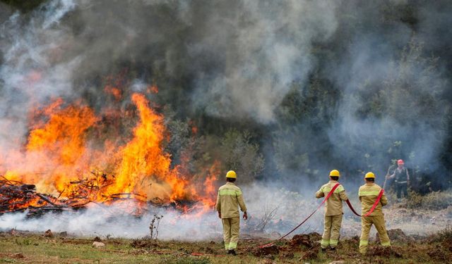 Antalya’da nefes kesen orman yangını tatbikatı