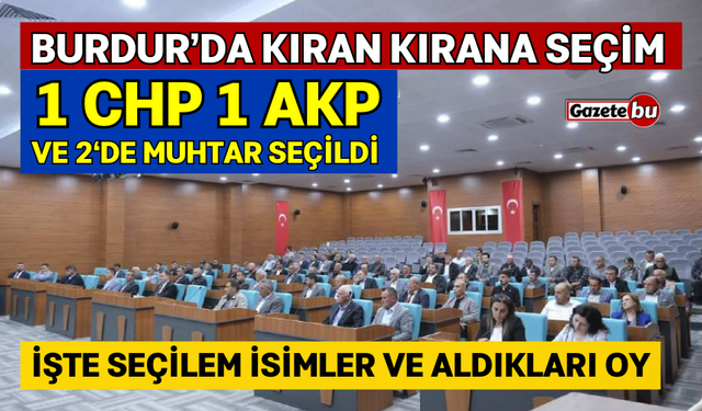 Burdur'da Kıran Kırana Seçim! 1 CHP 1 AKP 2'de Muhtar Seçildi