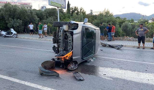 Antalya Gazipaşa'da Korkunç Kaza: Otomobil Takla Attı, Sürücü Yaralandı