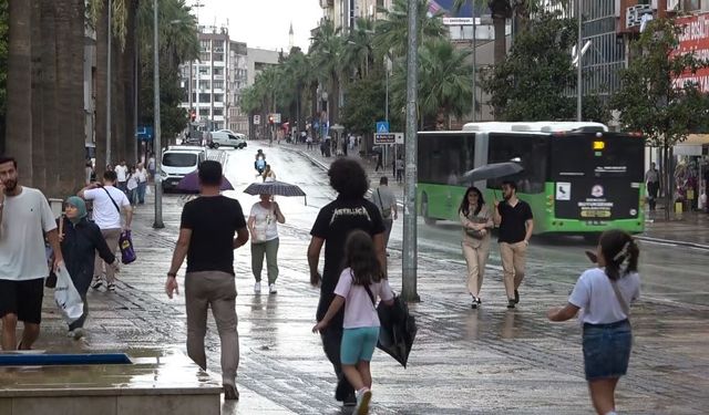 Denizli aylar sonra düşen yağmurla serinledi