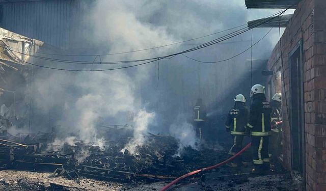 Palet Üretim Tesisinde Yangın: 1 Kişi Dumandan Etkilendi