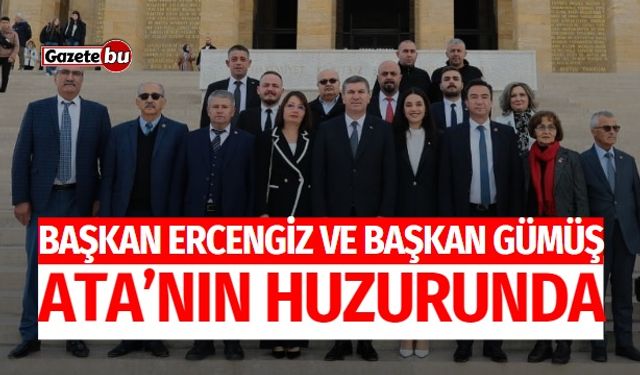 Başkan Ercengiz ve Başkan Gümüş Ata’nın huzurunda