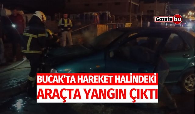 Bucak'ta Hareket Halindeki Araçta Yangın Çıktı