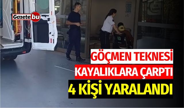 Göçmen Teknesi Kayalıklara Çarptı: 4 Yaralı