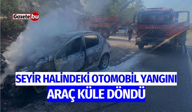 Seyir Halindeki Otomobil Yangını: Araç Küle Döndü