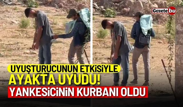 Uyuşturucunun etkisiyle ayakta uyudu, yankesicinin kurbanı oldu