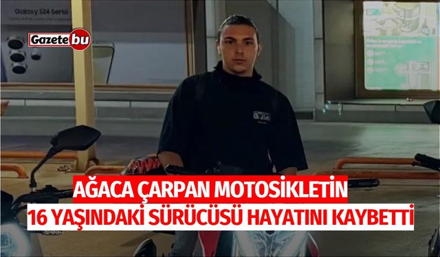 Ağaca Çarpan Motosikletin 16 Yaşındaki Sürücüsü Hayatını Kaybetti