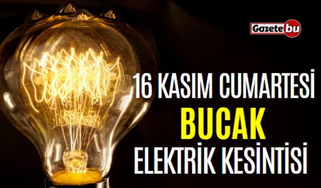 Bucak 16 Kasım Elektrik Kesintisi | AEDAŞ ELEKTRİK KESİNTİSİ