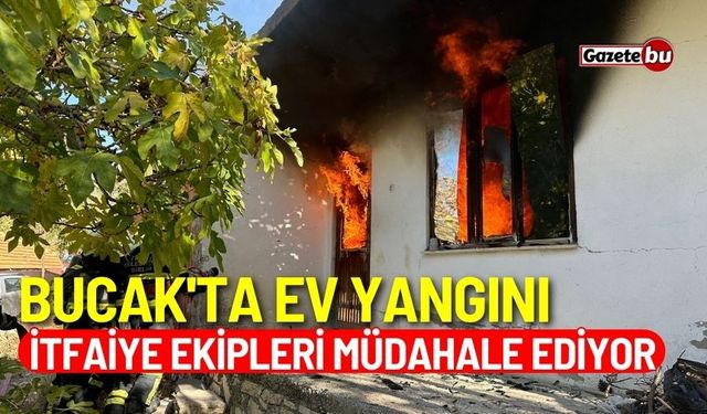 Bucak'ta ev yangını! İtfaiye ekipleri müdahale ediyor