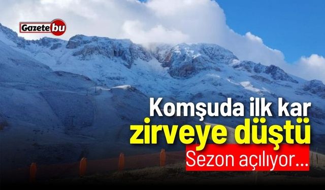 Komşuda ilk kar zirveye düştü! Sezon açılıyor...