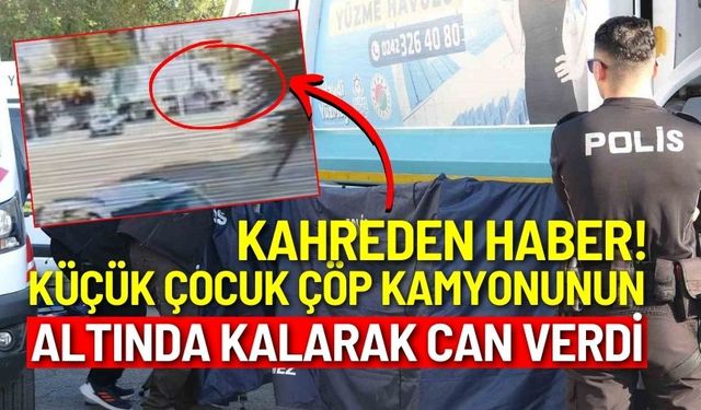 Bisikletli çocuk çöp kamyonunun altında kalarak can verdi