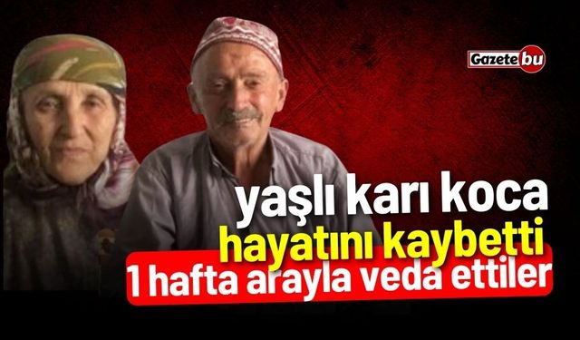 1 hafta arayla veda ettiler: Yaşlı karı koca hayatını kaybetti