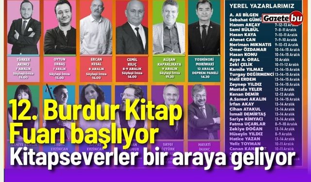 12. Burdur Kitap Fuarı başlıyor: Kitapseverler bir araya geliyor