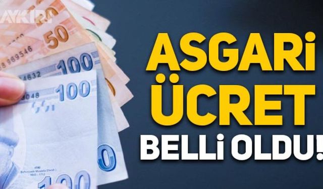 Asgari ücret açıklandı, asgari ücret ne kadar?