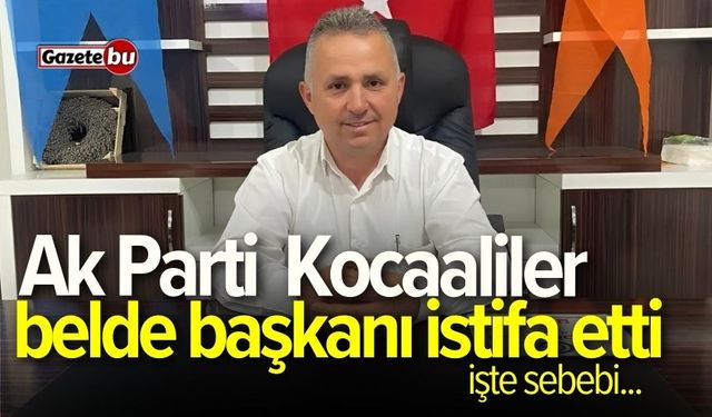 Ak Parti Kocaaliler belde başkanı istifa etti