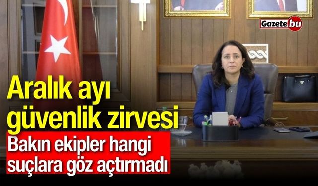 Aralık ayı güvenlik zirvesi: Bakın ekipler hangi suçlara göz açtırmadı