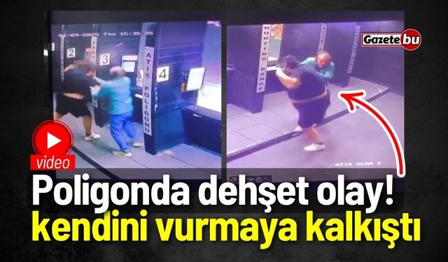 Poligonda dehşet olay! kendini vurmaya kalkıştı