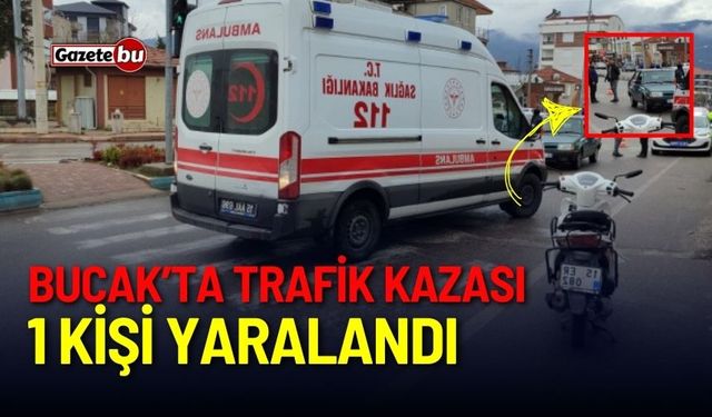 Bucakta Trafik kazası: Motosikletle otomobil çarpıştı