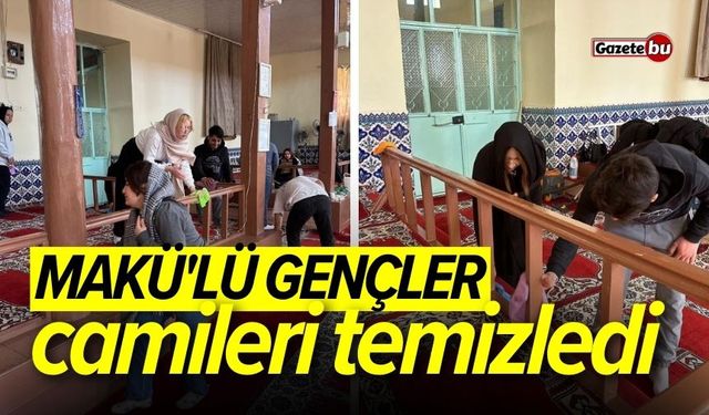 MAKÜ'lü gençler Ramazan ayı öncesi camileri temizledi