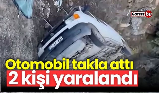 Kontrolden çıkan araç takla attı: 2 yaralı