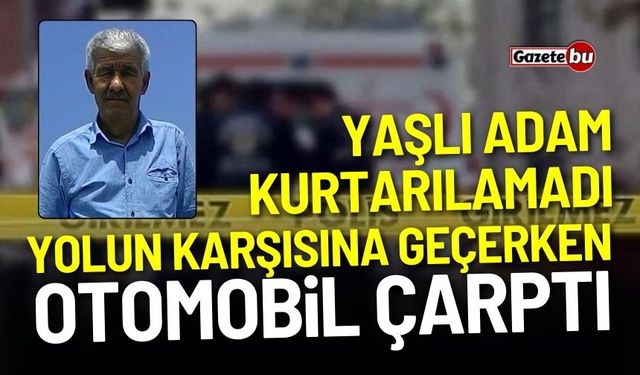 Yaşlı adam yolun karşısına geçerken otomobil çarptı