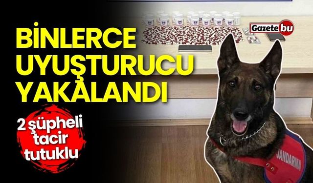 Binlerce uyuşturucu hapla yakalandı! 2 şüpheli tutuklu