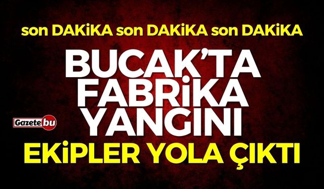 Bucak'ta fabrika yangını! Ekipler yola çıktı