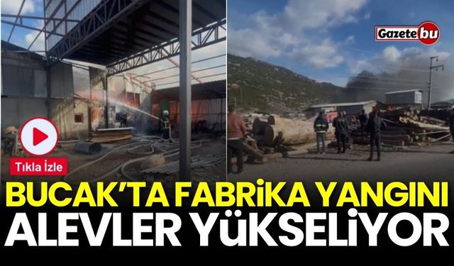 Bucak'ta fabrika yangını: Alevler bir anda yükseldi!