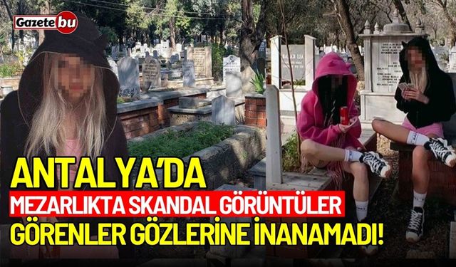 Mezarlıkta skandal görüntüler! Görenler gözlerine inanamadı!