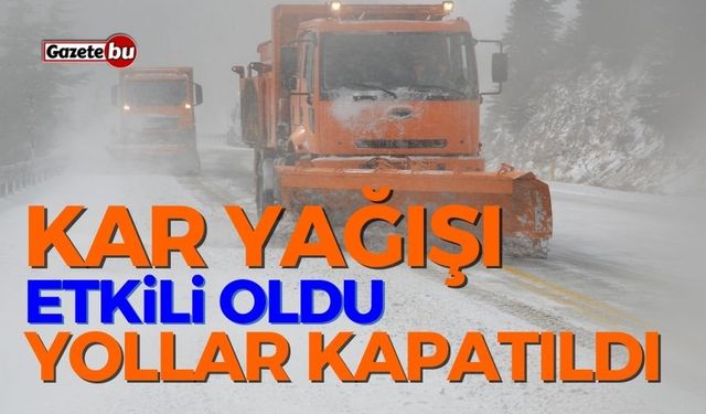 Kar etkisini artırdı: Yollar kapatıldı