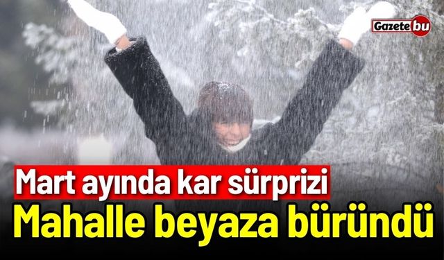 Mart ayında kar sürprizi: Mahalleler beyaza büründü