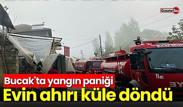 Bucak'ta yangın paniği: Evin ahırı küle döndü