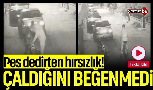 Pes dedirten hırsızlık! Beğenmeyince motoru çalmaya geldi